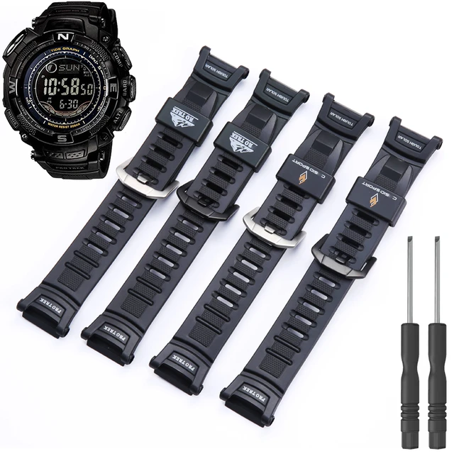 Casio Watches Men Prw1500 | Watchband Accessories Casio Prg-130 - Rubber Aliexpress