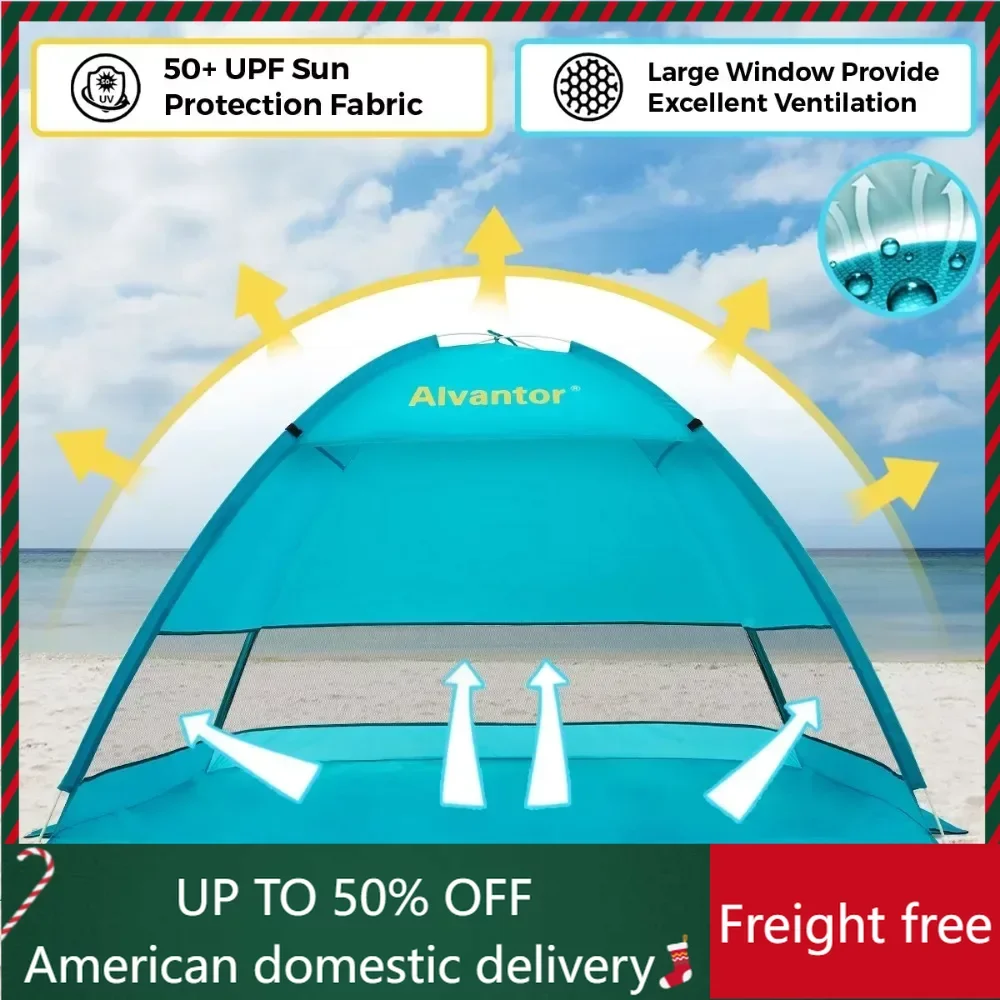 

48" X 53" Beach TentFreight Free Waterproof Outdoor Awnings Camping Supplies Nature Hike Tents Shelters Hiking Sports