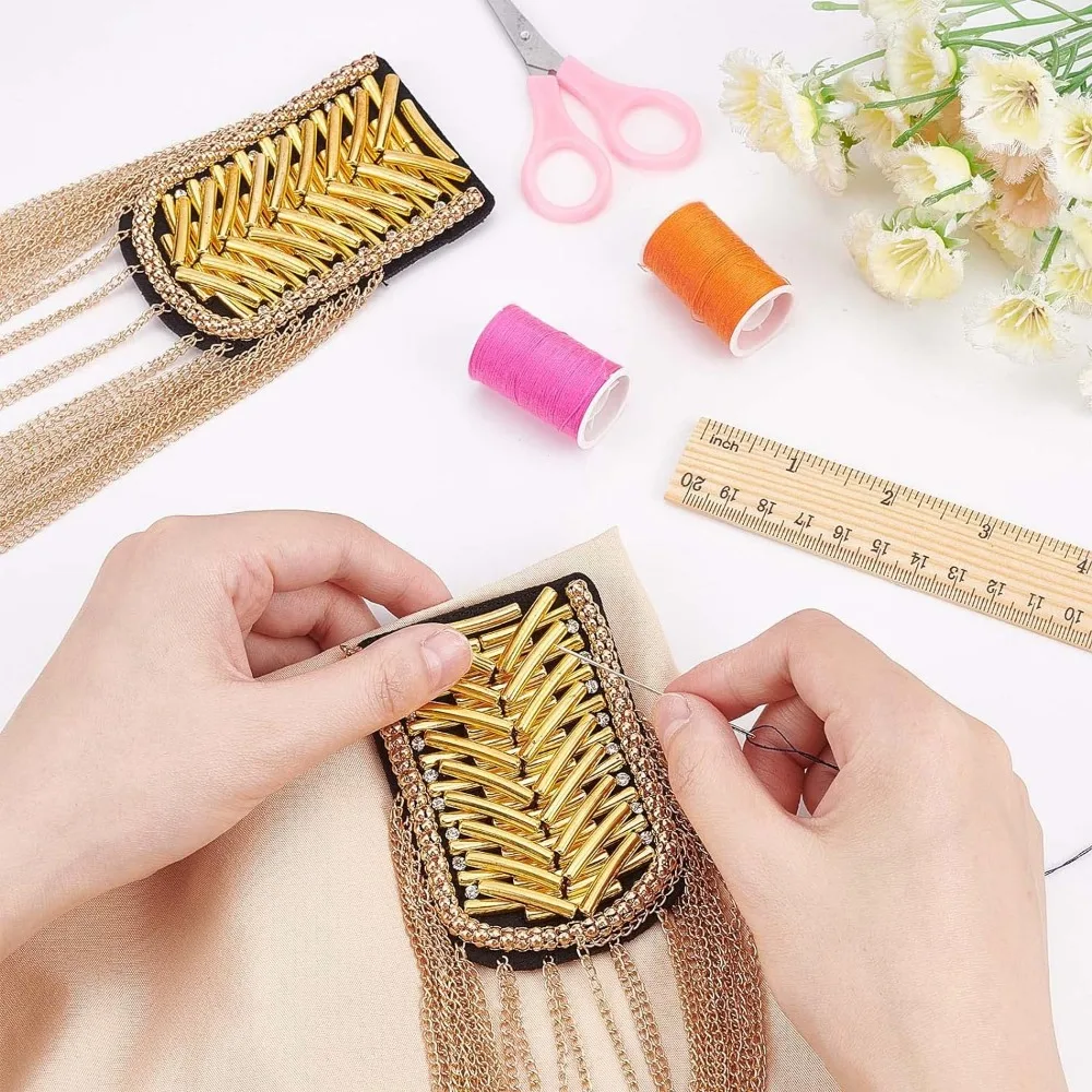 Superfindings 2 Pièces épaulettes De Pompon De Mode Insigne D'épaule En