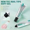 Nailpop Christmas Nail Art Kit Xmas Fake Nail Tips Set Portable UV LED Lamp Soft Gel Glue for Quick Nails Extension Gift Kit 3
