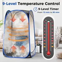 Portable Steam Sauna Single Person Sauna Sauna Tent with Steamer 4L 1500W Steam Generator Chair Indoor Sauna Tent for Home Spa 2