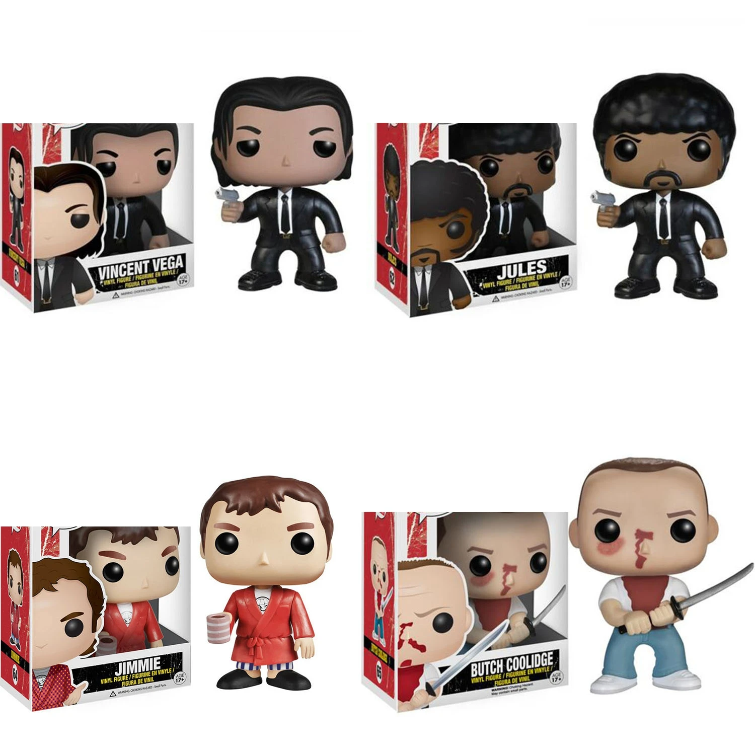 Funko Pop Film Pulp Fiction #64 Butch Goolidge #65 Jules #62 Vincent Vega #61 Pvc Action Figure Giocattoli Da Collezione Modello Per