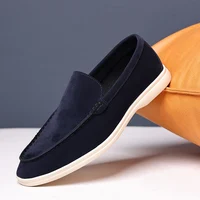 Classic Moccasins Dress Shoes Men Suede Leather Shoes For Men Loafers Formal Wedding Party Shoes Sapato Social Flats Size