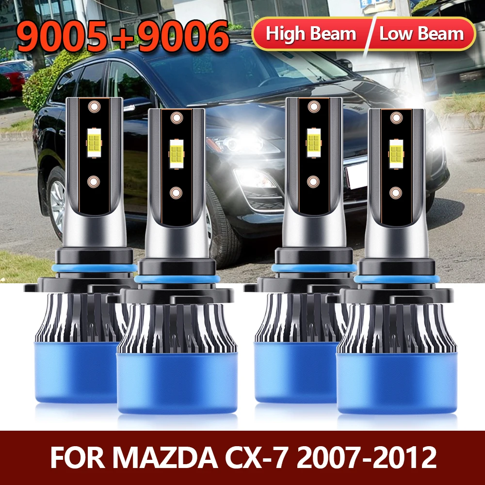 

Headlight Bulbs High Low LED Kit 15000LM Super Bright CSP 12V Car Lamps 9005 9006 For Mazda CX-7 2007 2008 2009 2010 2011 2012