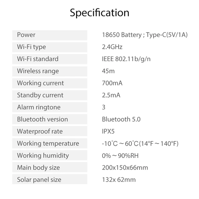 Sirena alarma exterior inalambrica 433mhz 120db para vr5 y vr5w