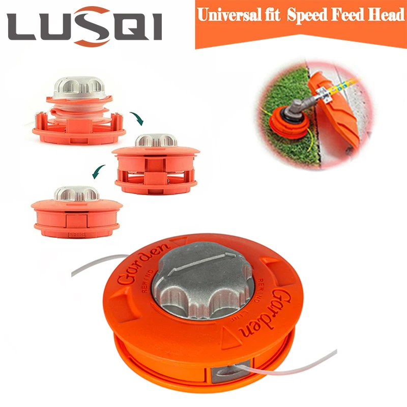 LUSQI Mower Trimmer Head Tool Gardening Accessories Trimming Garden Lawn Brush Cuttermower Head Grass Trimmer Concave And Convex grass trimmer head brush cutter accessories mower accessories