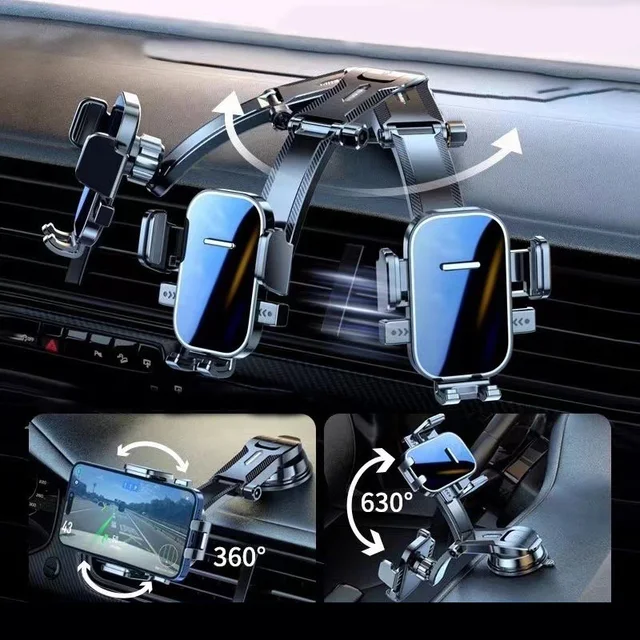 N NEWTOP ST23 Supporto Ventosa Braccio 360&deg; Universale Regolabile Cruscotto Porta Parabrezza Vetro Flessibile Per GPS Smartphone Cellulare