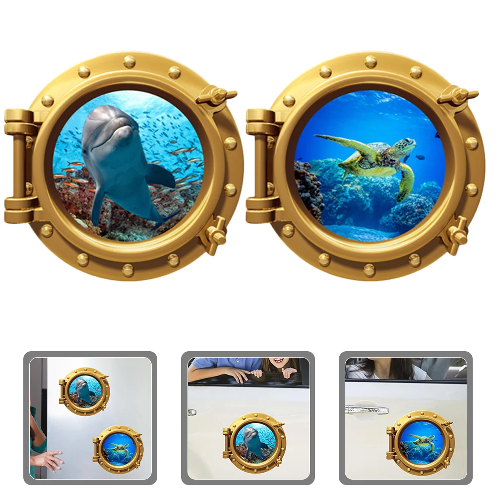 

2Pcs Car Magnet Decoration Magnetic Ocean Animal Car Stickers Multi-functional Refrigerator Decal