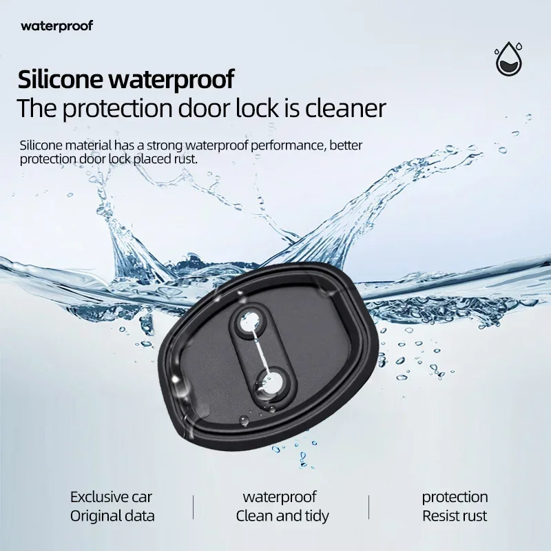 Silica Gel Door lock Case Car Door Lock Cover Check Arm Protector Cover For BYD Qing Tang Song Yuan Han Pro Plus EV DMI MAX