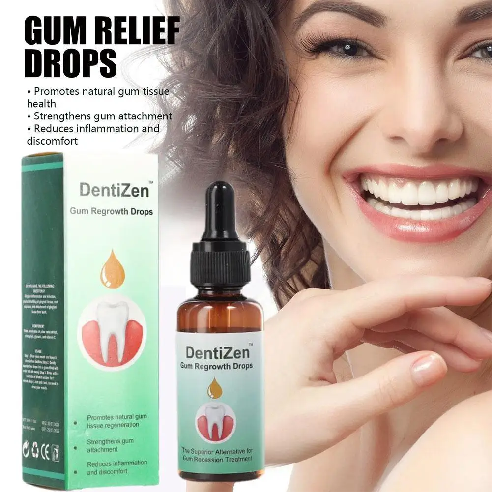 

Dentizen Gum Regrowth Drops Relieve Mouth Periodontal Care Gum Pain Breat Oral Bad 30ml Treatment Clean Antibacteria R8w5