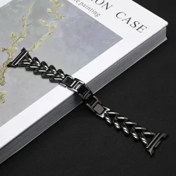 Elegant Stainless Steel Bracelet for Women - Premium Watch Band Replacement (Black)
