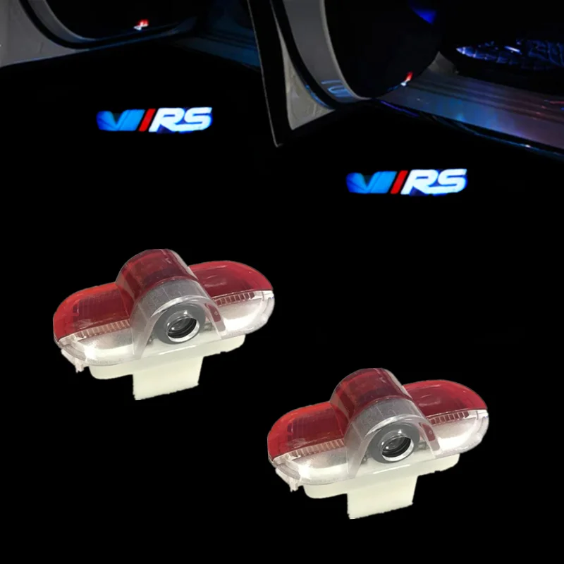

2PCS LED Car Door Ghost Shadow Projector Logo Light Welcome Lamp For VRS Octavia A5 2006 2007 2008-2013 Auto Accessories