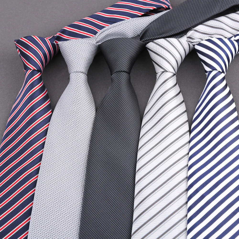 Cravate classique à rayures Jacquard pour hommes