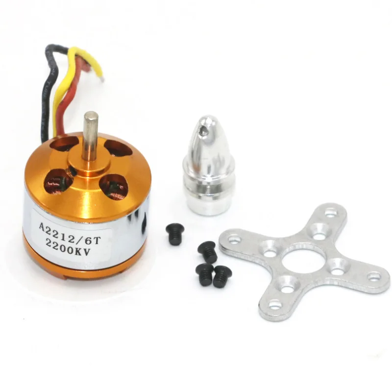Hélice 1045 en plastique noir, incluse dans le kit moteur brushless A2212 2200KV