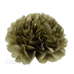 Set of 5 Colorful Tissue Paper Pom Poms for Party and Event Decor (Gold)