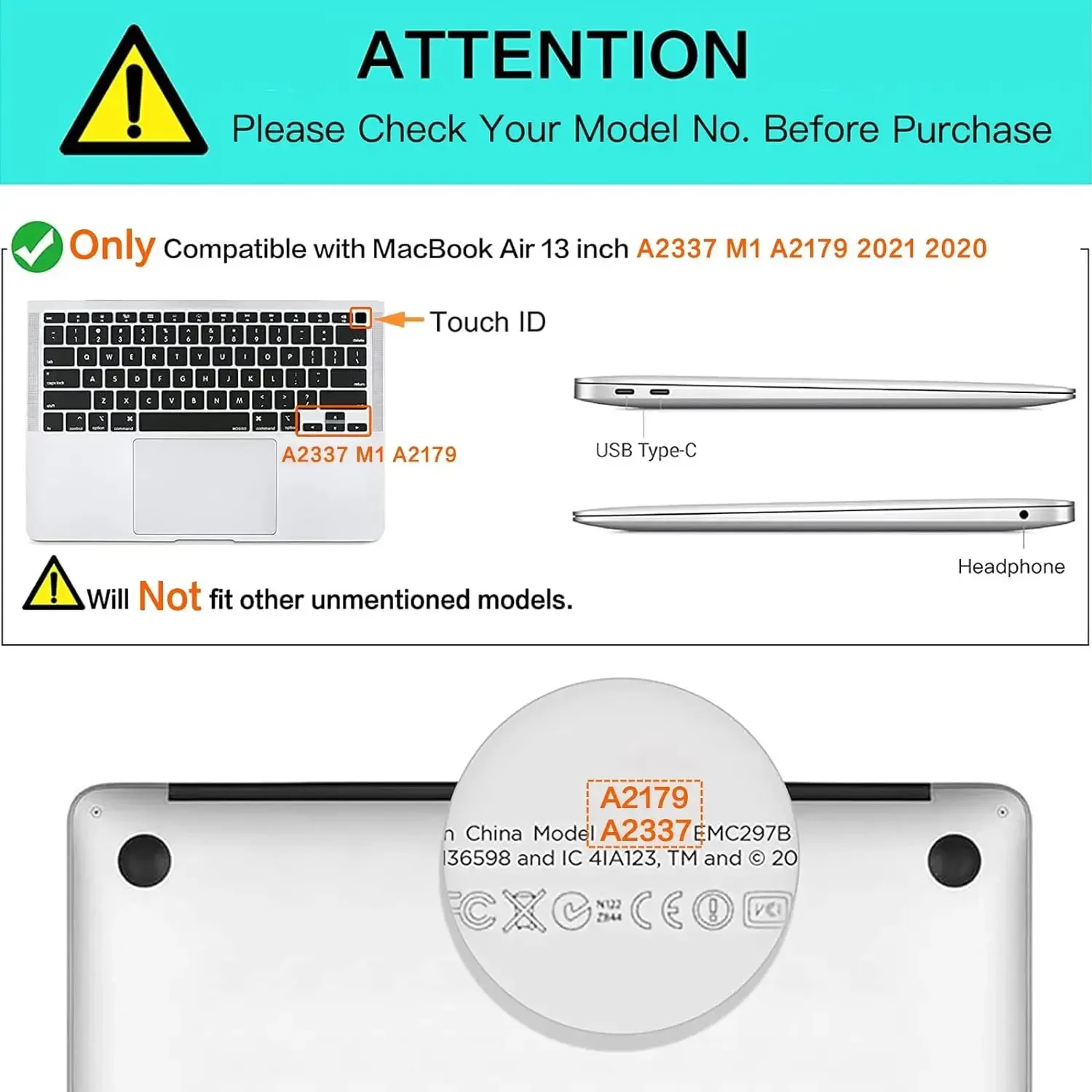 Ultra Thin Silicone Keyboard Protector for 13-inch MacBook Air with Touch ID