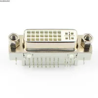 DVI 24+5 Female Right Angle Solder Type Jack Connector Adapter 1