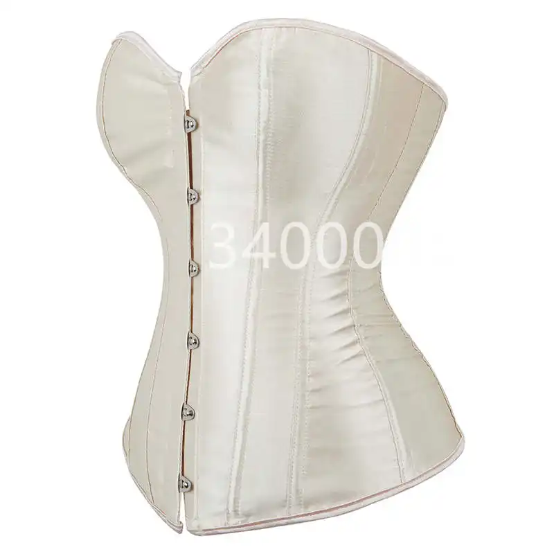 Caudatus Black Corset Top Plus Size Bustiers Overbust Satin Sexy Costume Corselet Brocade Vintage Style Bridal Korsett Women - Image 5