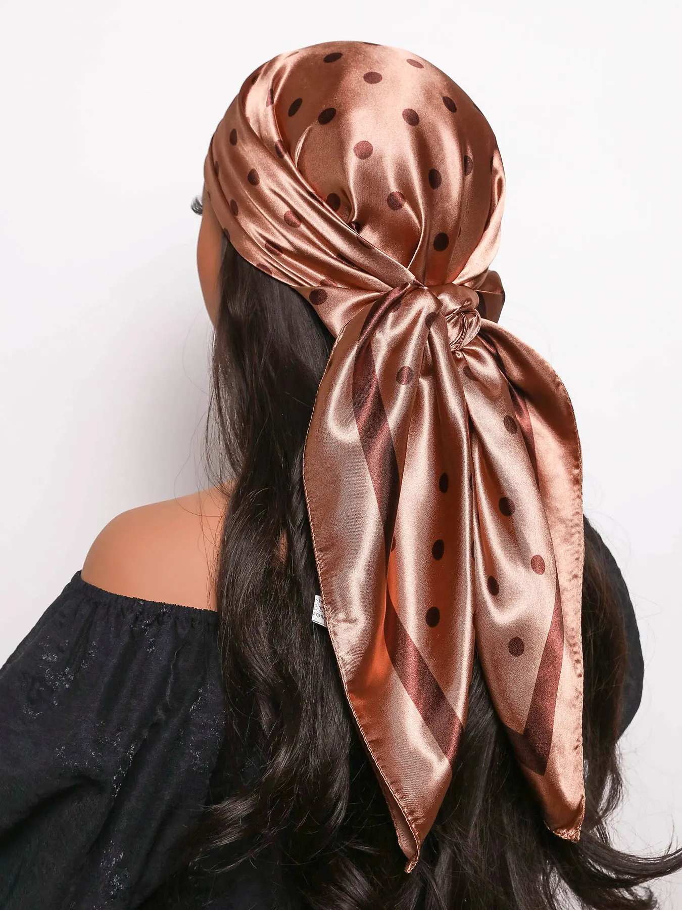 Spring Head Scarf Women Brand Square 90*90cm Silk Foulard Satin Bandana Cheveux Soft Neckerchief Hijab Hair Scarves For Ladies