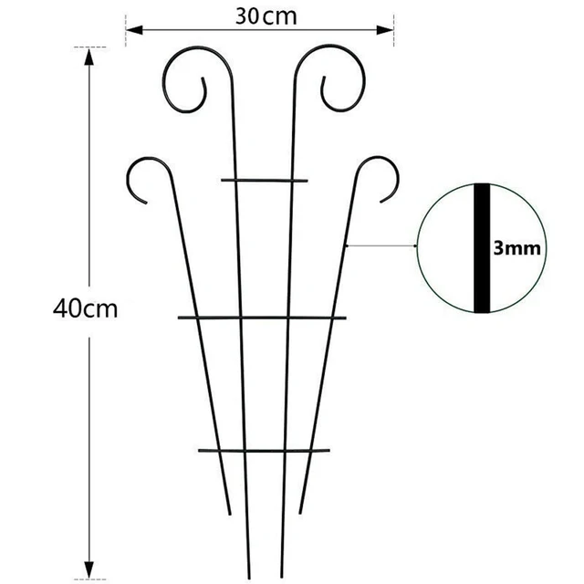 Stakes Plant Climbing Support Frame Trellis Flowers Stand Cage Tree Garden Plant Support Home Plant Care Soil Floral Arrangement 3