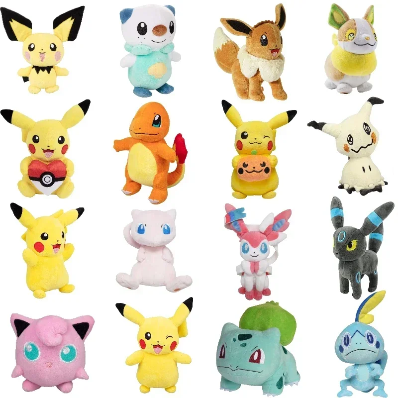 

20-28cm pikachu Plush Lovely Juvenile Version Evolution Toy Hobby Collection Doll Kawaii Gift for Girl