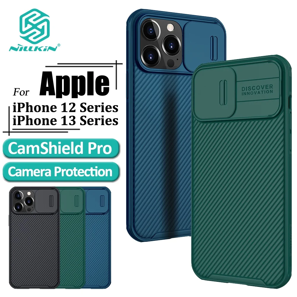 Nillkin-Coque CamShield Pro pour iPhone, coque arrière de protection  marketpour appareil photo, coque PC rigide de luxe pour iPhone 13 Pro Max  14 Plus 12 Mini