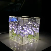 DIY Tulip Sea Rubik's Cube Mirror Night Light Car Decoration Materials Handmade Birthday Gifts for Friends and Colleagues 2