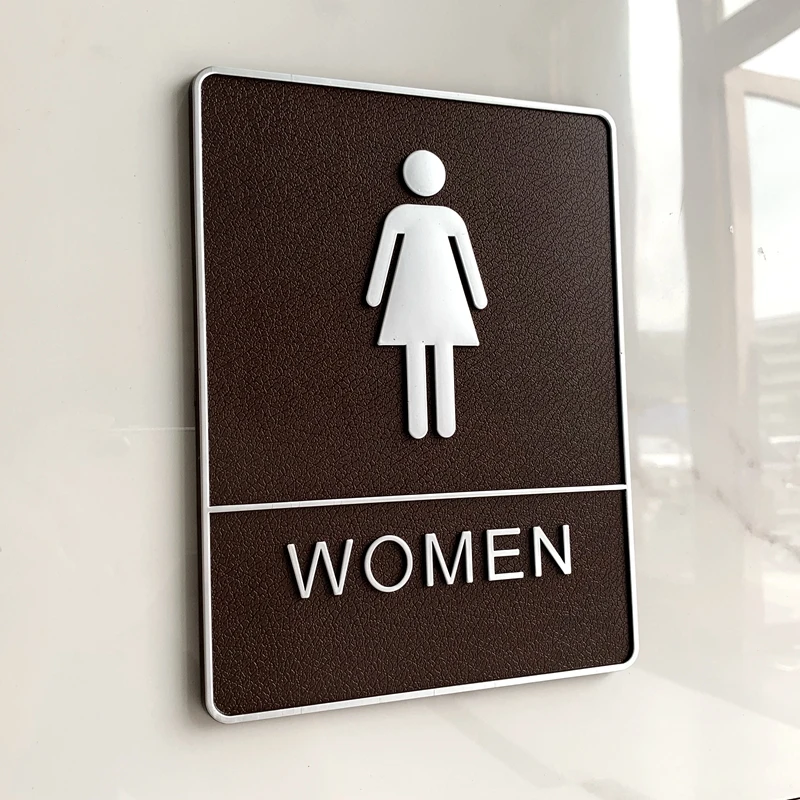 Description Picture 2 of itemRestroom Signs Men and Women Wall Stickers Toilet Door Signs High-grade Public Toilet Club Hotel Public Bathroom Signage