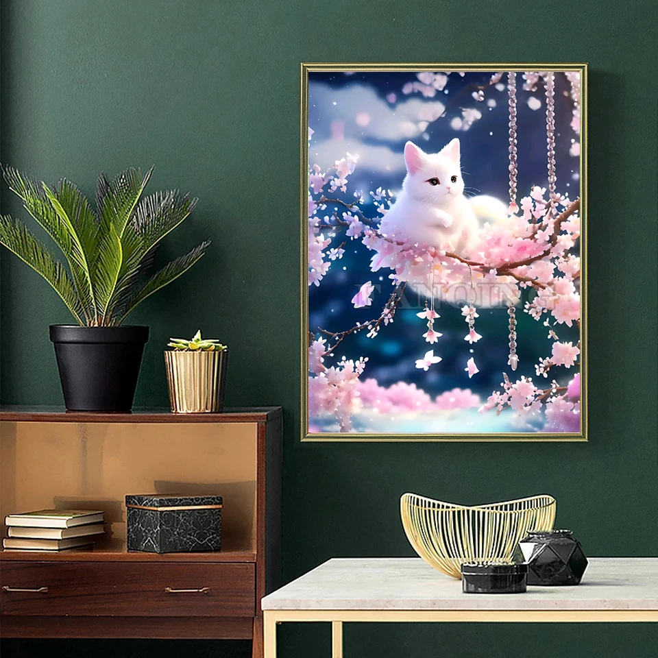 5D Diamant Broderie Cartoon Chaton Résine Point De Croix Peinture Kits