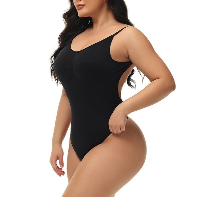 Low Back Bodysuit for Women Tummy Control Shapewear Seamless Sculpting Body  Shaper Thong Tank Top Shaper Backless Underwear - AliExpress