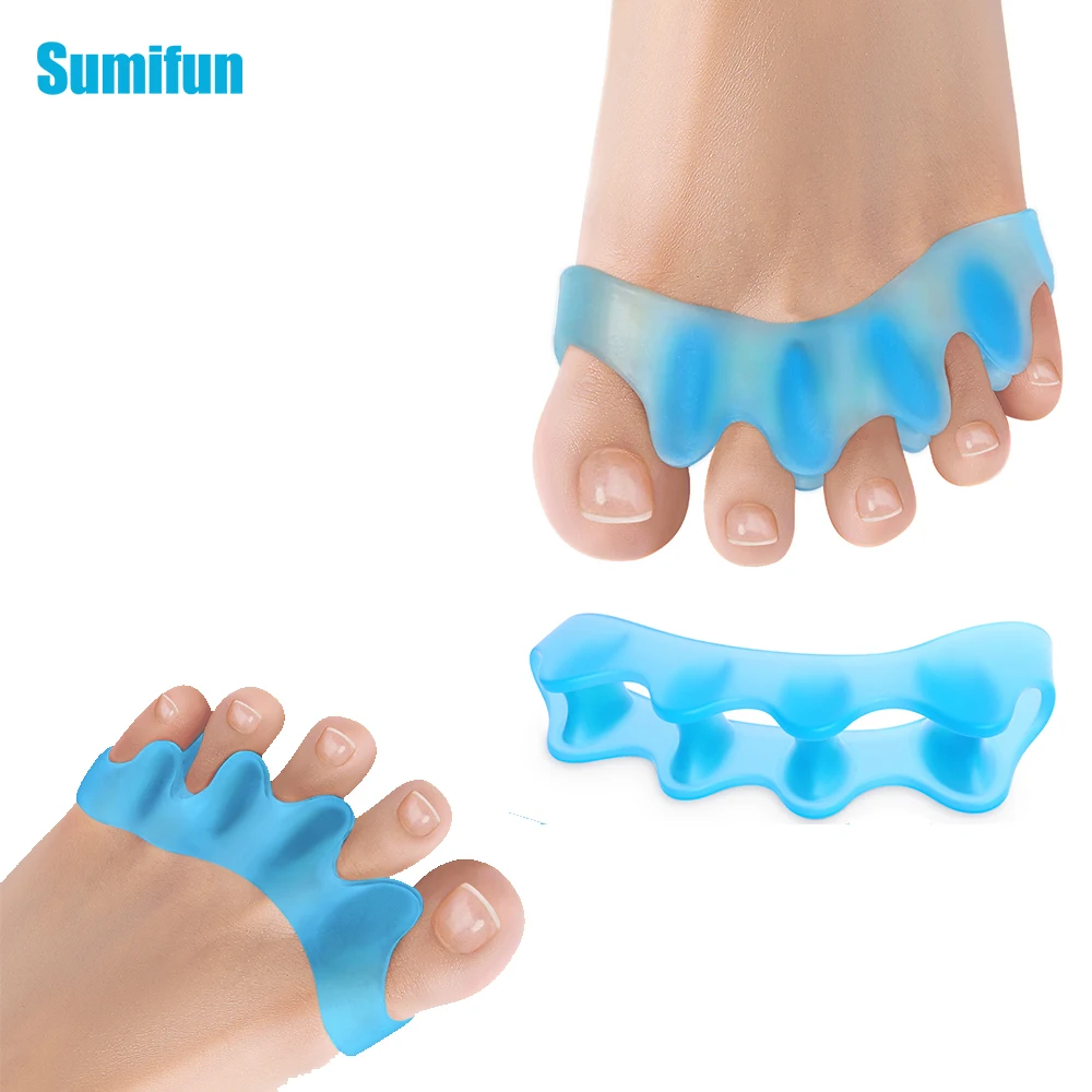 2Pcs/pair Sumifun Silicone Toe Separator Safe Correction Toes Painless Wear Resistant Protecting Foot Medical Health Care Tool sy b174v medical dog cat immunofluorescence analyzer used in animals health care