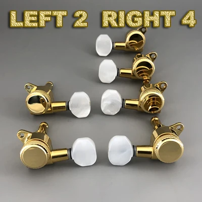 Schaller Lock Peg 6連 ゴールド 6個 Schaller Locking 6-In-Line Guitar Machines - StewMac