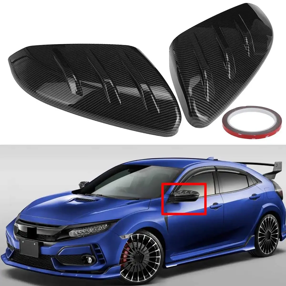

Пара аксессуаров ABS для заднего вида автомобиля Honda Для Civic 4 DOOR SEDAN 2016-2020