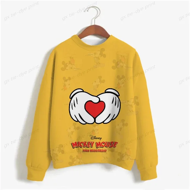 thumbnail image 1 of Sudadera básica de cuello redondo para mujer, nueva sudadera con capucha con estampado de Minnie Mouse de Disney de primavera 2024, jersey informal Harajuku para niña, 1 of 5