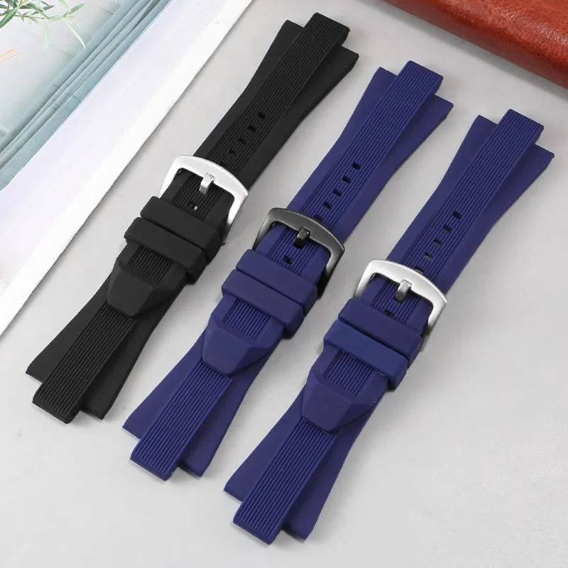 Durable Waterproof Silicone Rubber Watchband Bracelet Watch Strap Accessories