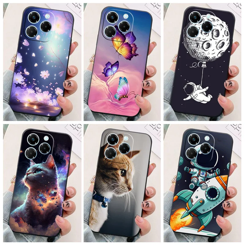 Astronaut Cartoon Silicone Phone Case - TPU Back Cover Shell & Protective Bag