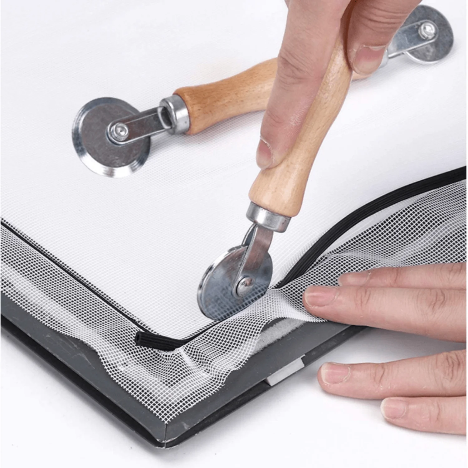 Upgrade Your  with a Durable Wooden Handle and Steel Wheel Rolling Tool for Installing Double Windows 3