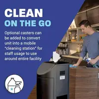 Disinfecting Wipes Gel Trash Can Cleaning Station Storage Professional Design Sanitizing Stand Slim Can Holder All-in-One 2