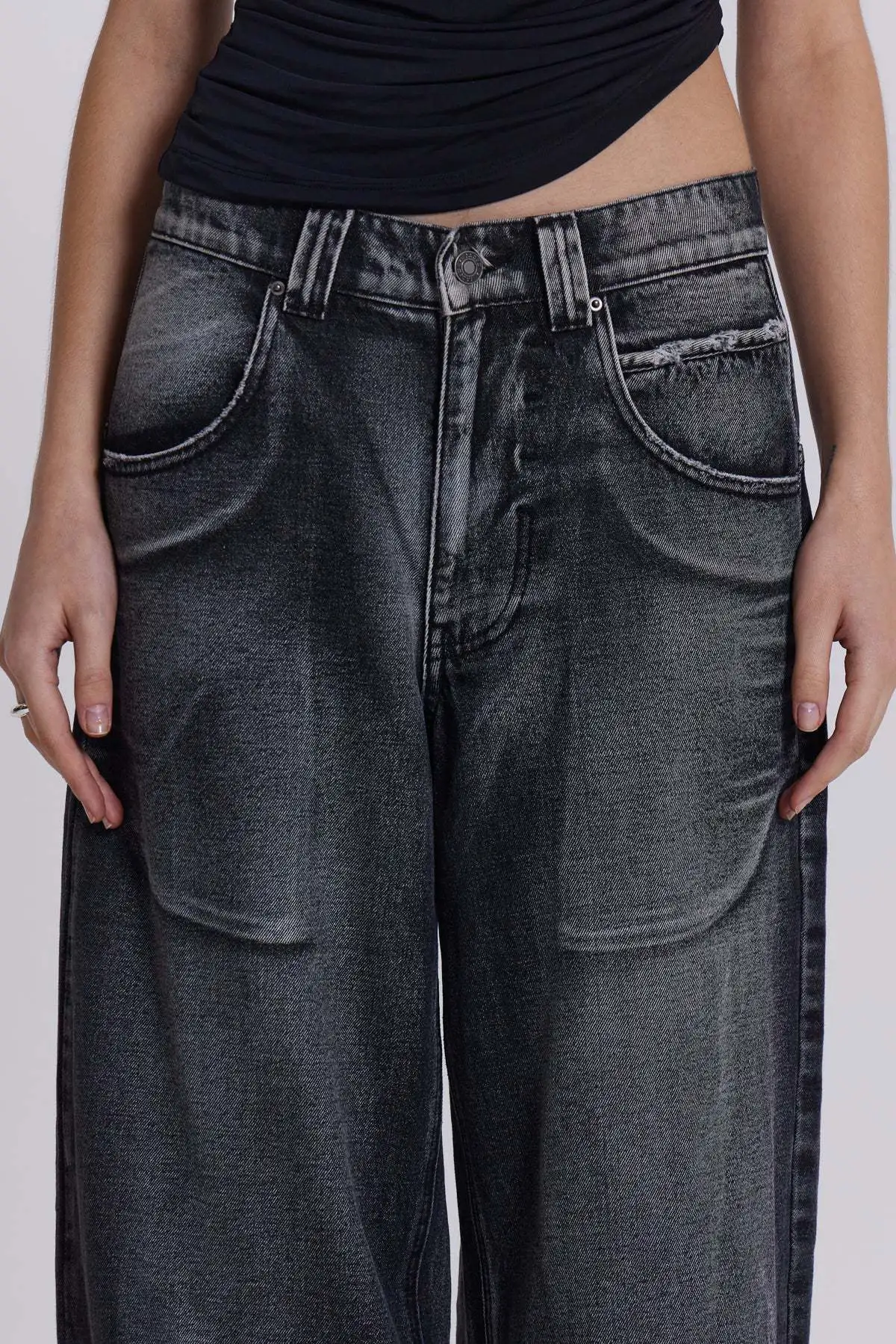 ♤新品タグ付♤Belted Skinny Denim y2k パンク系 穴あき Amazon | [WANSHIX] デニム パンク風 ロングパンツ y2k