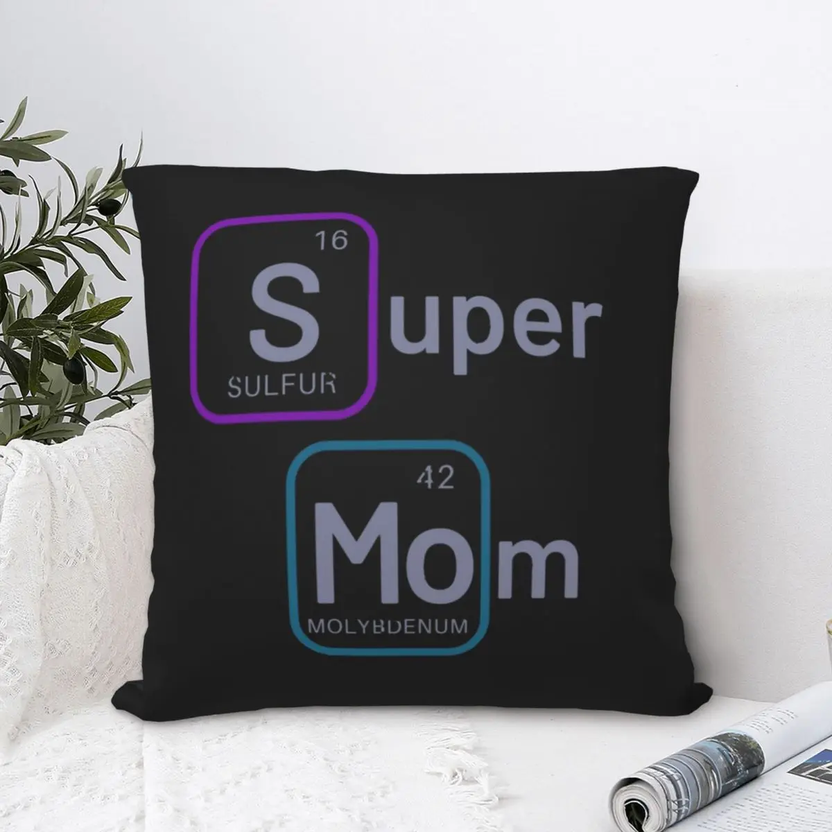 

Квадратная наволочка Super Science Mom, наволочка из полиэстера, бархатная Наволочка на молнии, декоративная комфортная наволочка для домашнего дивана