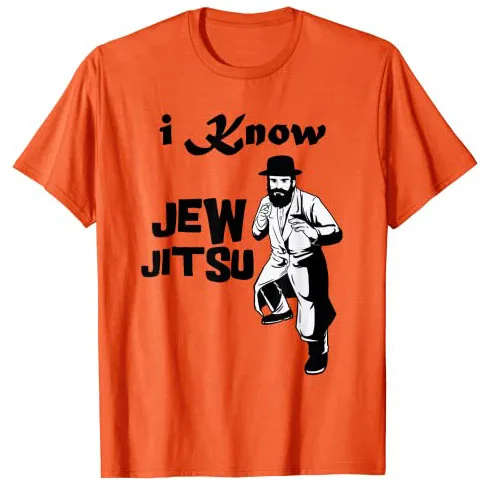 I Know JewJitsu Shirt Rabbi Horah Dance Jiu Jitsu Je T-Shirt Funny Short Sleeve Graphic Tee Tops Streetwear Fashion_voghion.com