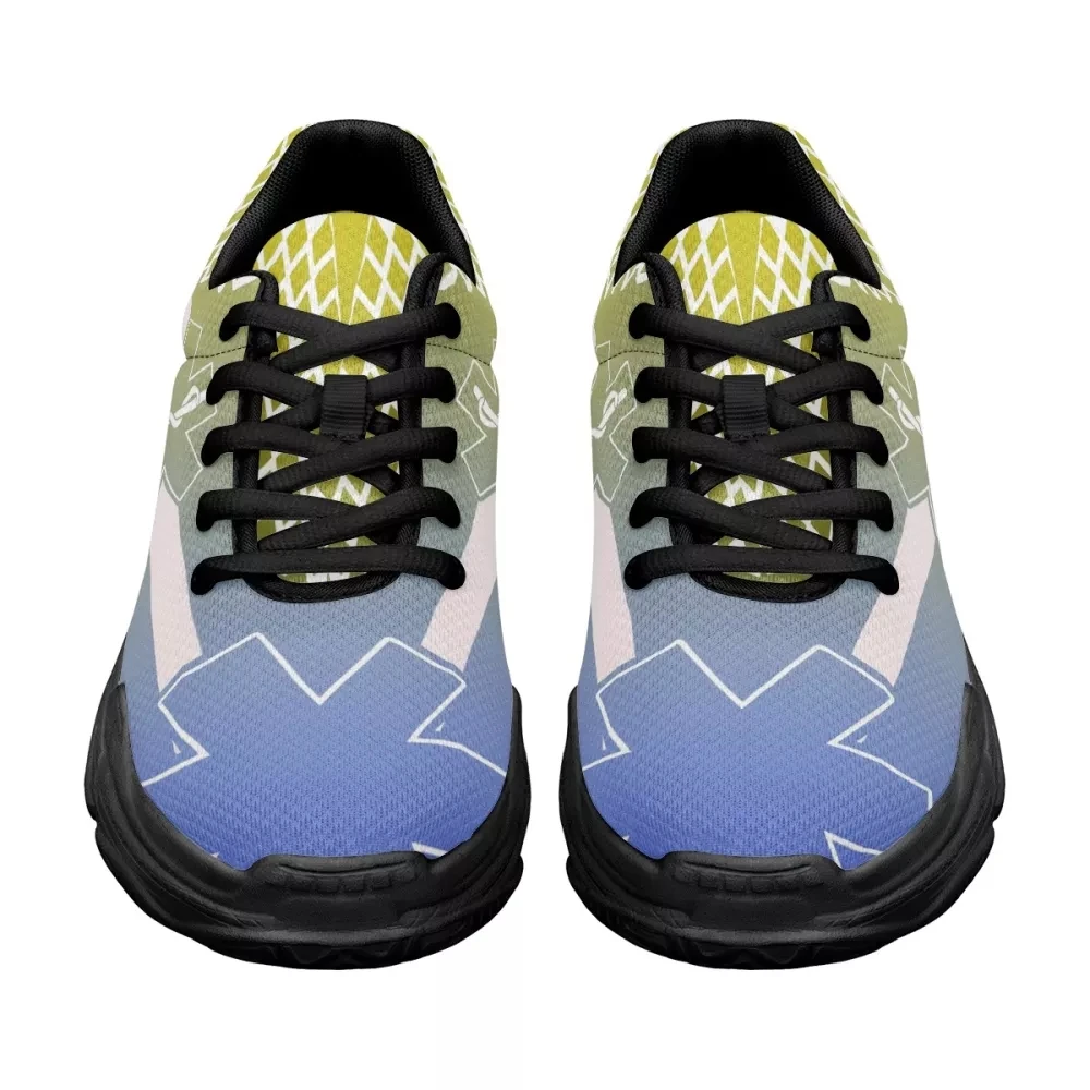 European Golden Floral Women's Shoes Lace Up Ladies Platform Sneakers Increasing Casual Comfort Flat Dropship