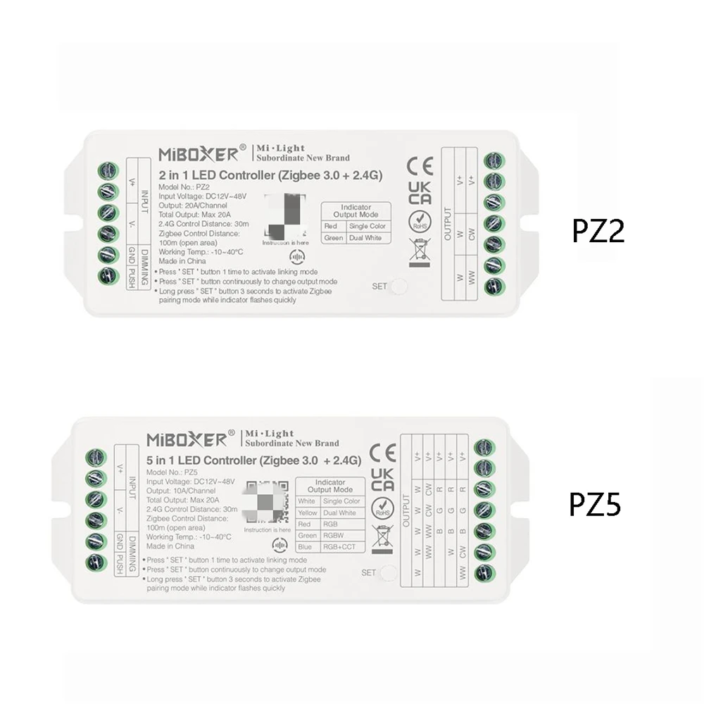 Miboxer Zigbee 3.0 +2.4G LED Controller PZ2 2IN1 PZ5 5IN1