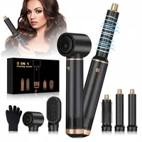 Sèche-cheveux 1000W 5 en 1, peigne électrique, lisseur ionique, fer à boucler, brosse chauffante multifonctionnelle détachable 1