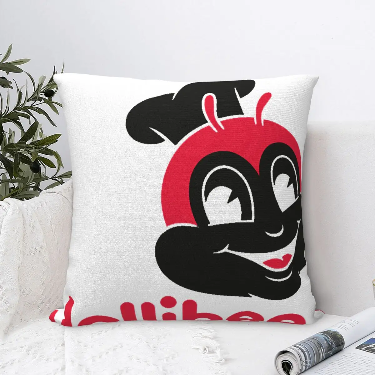 

Jollibee Resto Square Pillow Case for Sofa Throw Pillow