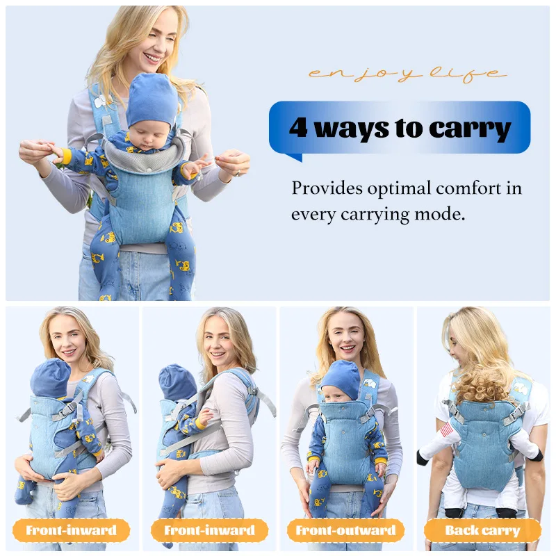 Baby Carrier Sling Baby Carrier Baby Hip Seat Baby Straps 4-In-1 All Seasons Newborn