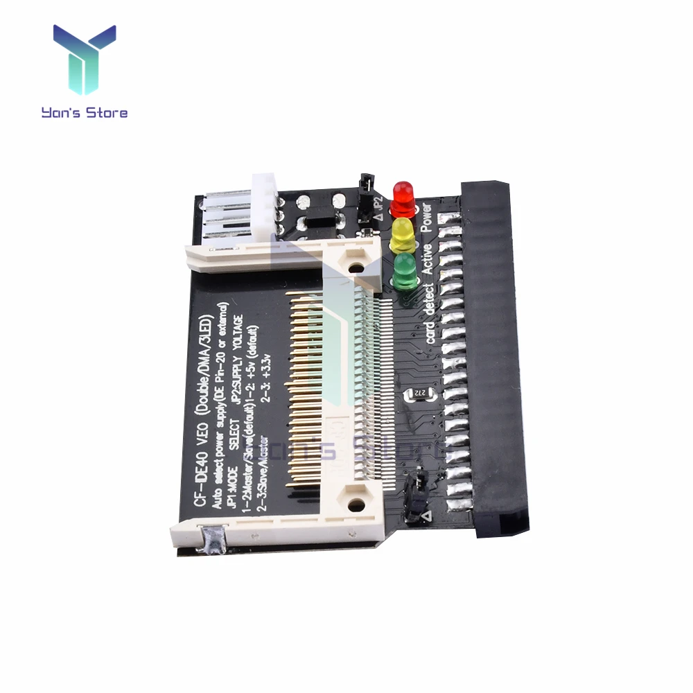 Double Side CF to 40Pin IDE Adapter 5V Power Adapter Converter Compact Flash CF to 3.5 Female 40 Pin IDE Bootable Card