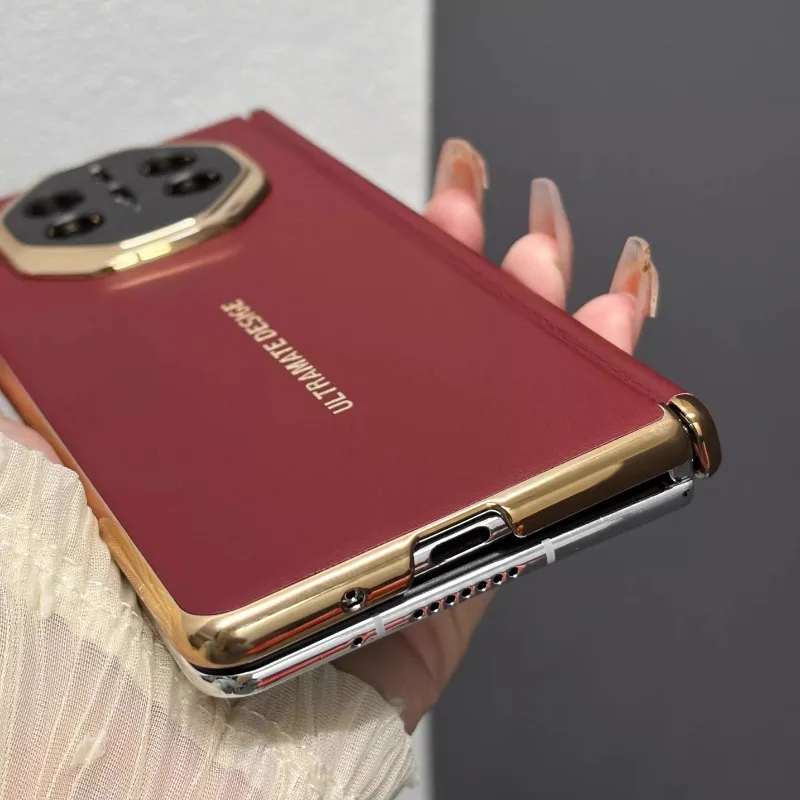Luxury Leather Shockproof Bumper Case - Folding Business Design