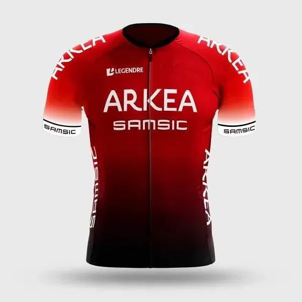 ARKEA SAMSIC TEAM Red Men's Only Cycling Jersey Short Sleeve Bicycle Clothing Quick-Dry Riding Bike Ropa Ciclismo
