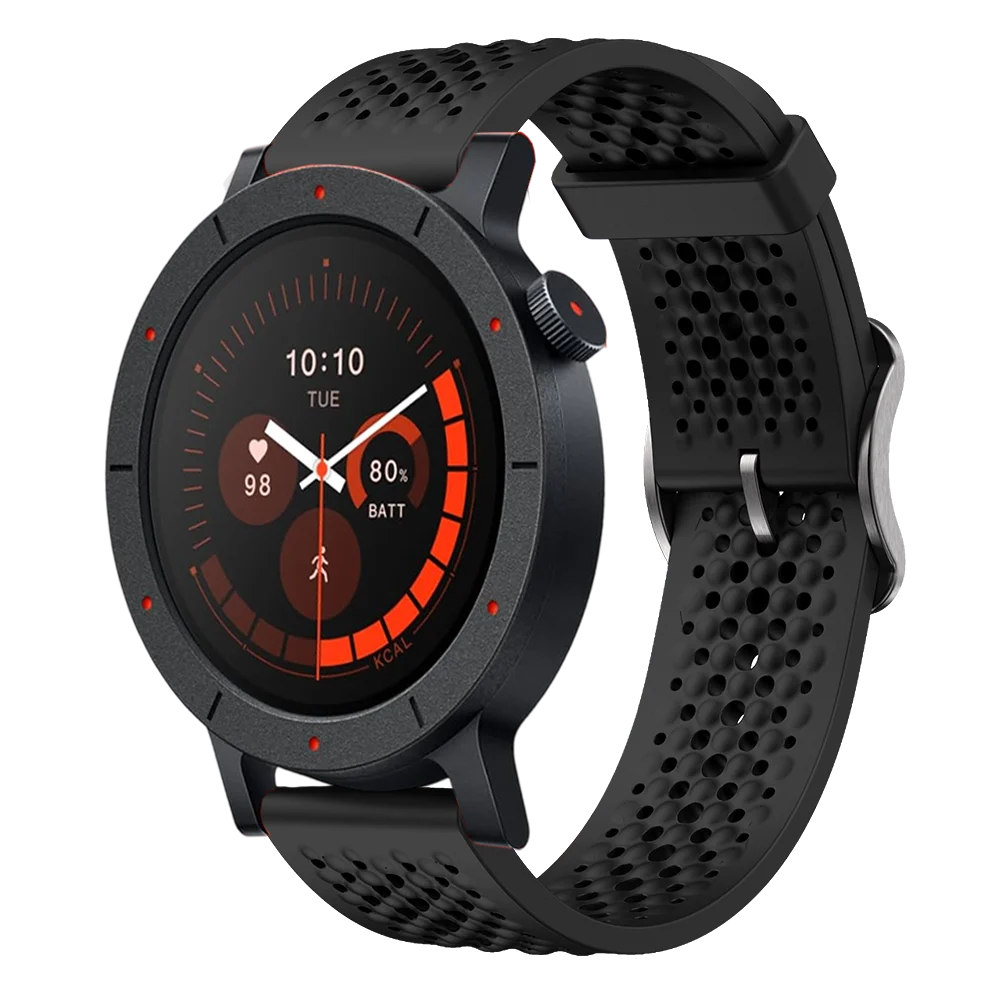 Universal 22mm Breathable Silicone Wristband - Sport Strap